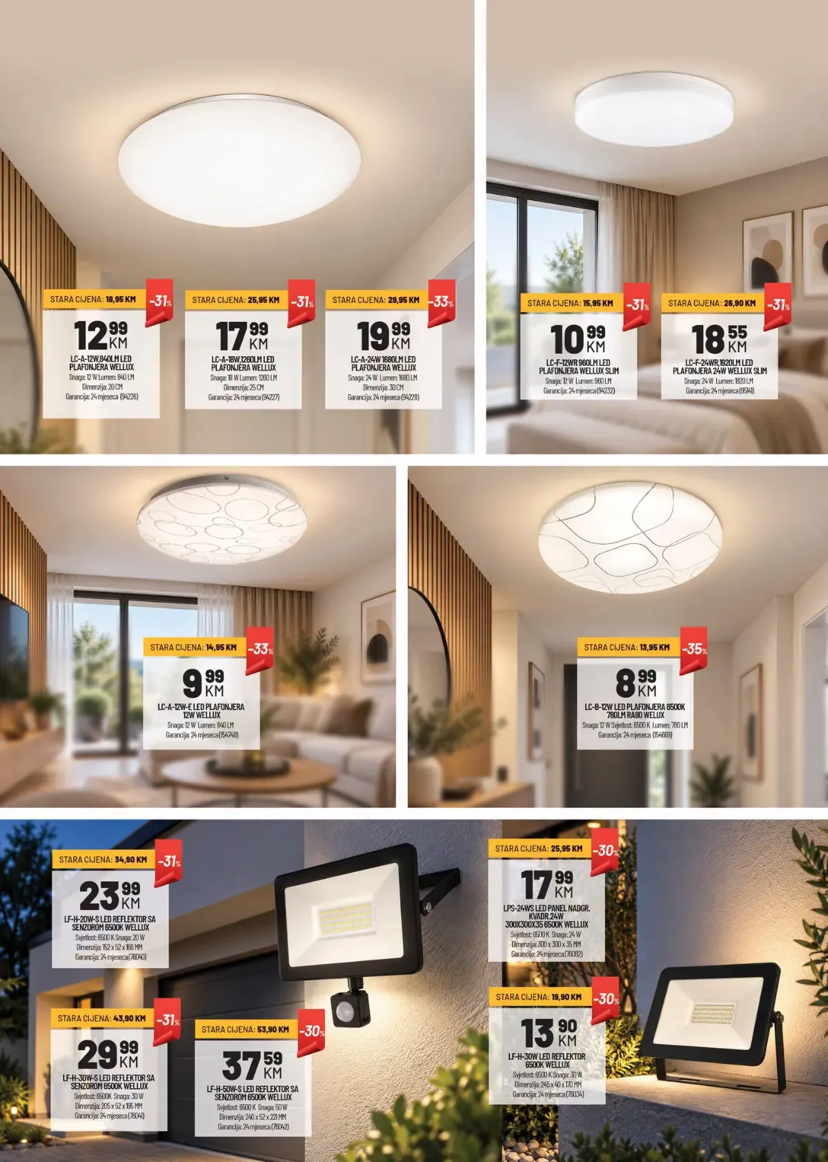 ZEKA Shopping vikend – plafonjere, LED rasvjeta i reflektori na akciji