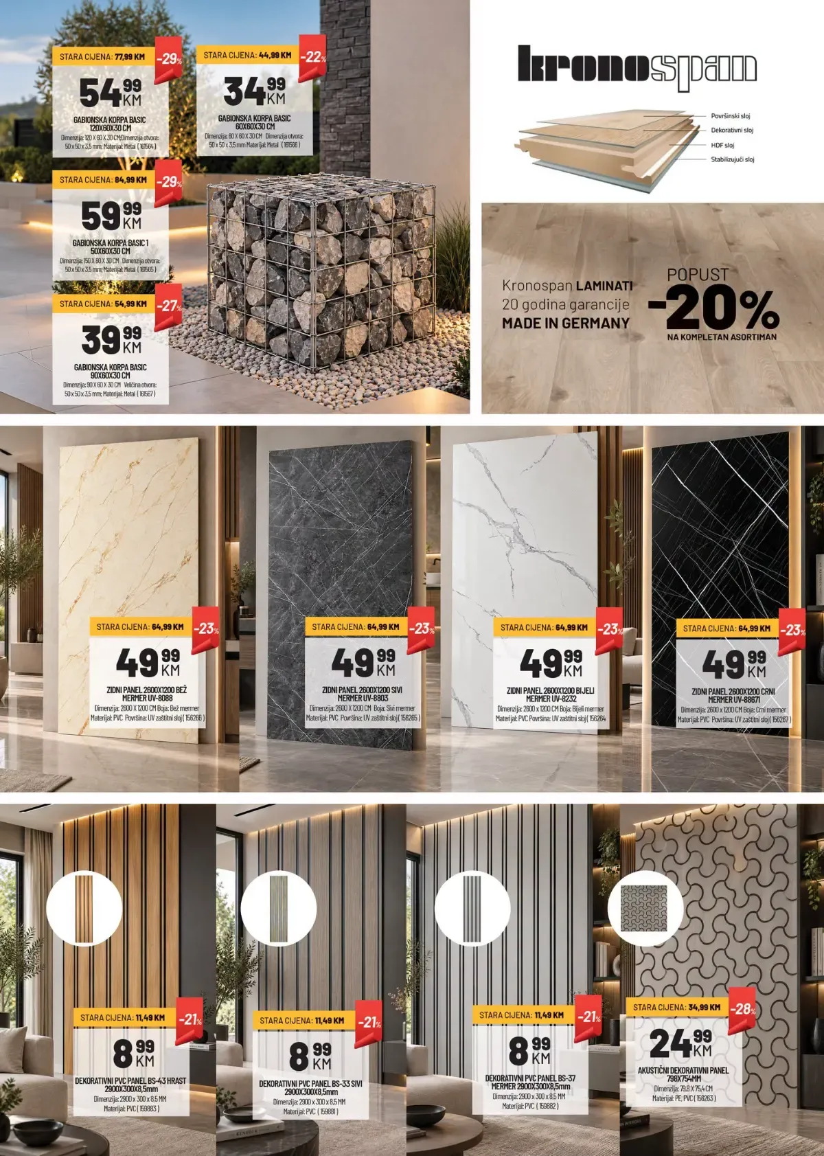 ZEKA Shopping vikend – gabioni, laminati, ograde, mreže i program za uređenje doma i okućnice