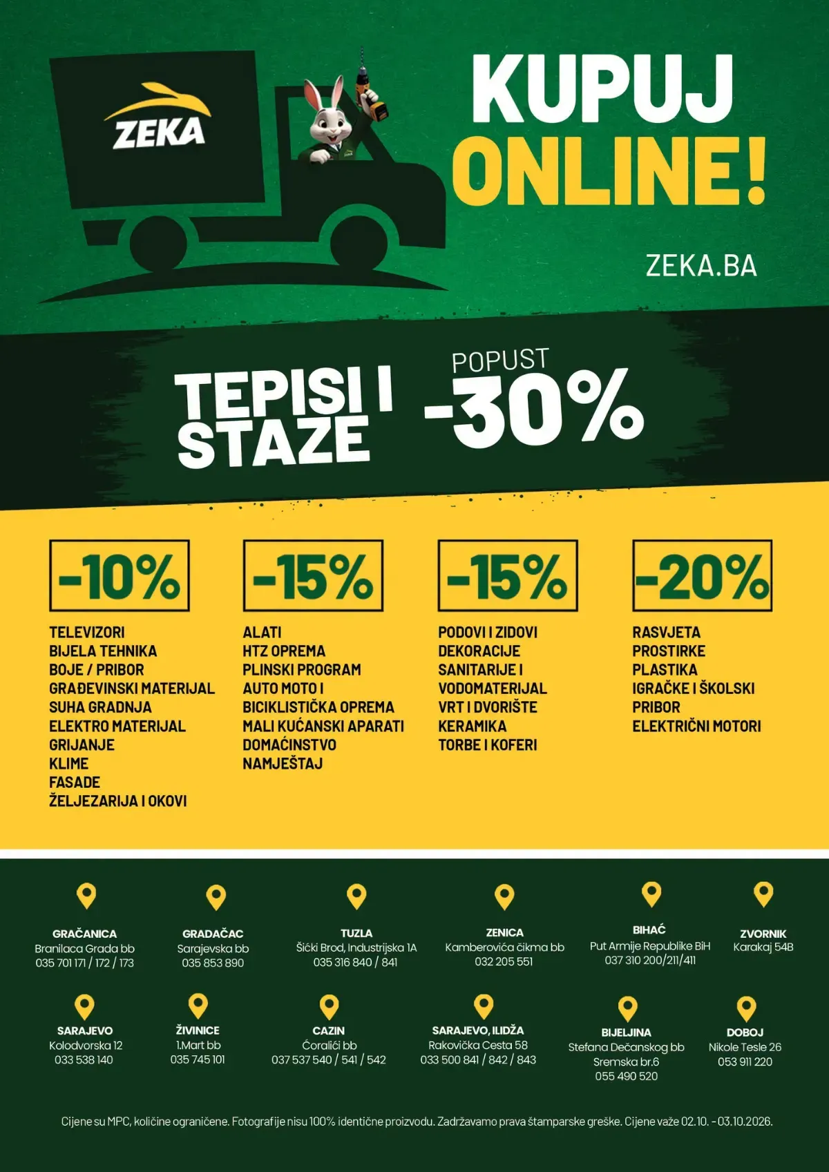 ZEKA Shopping vikend – dodatni popusti, tepisi i staze uz sniženja do 30%