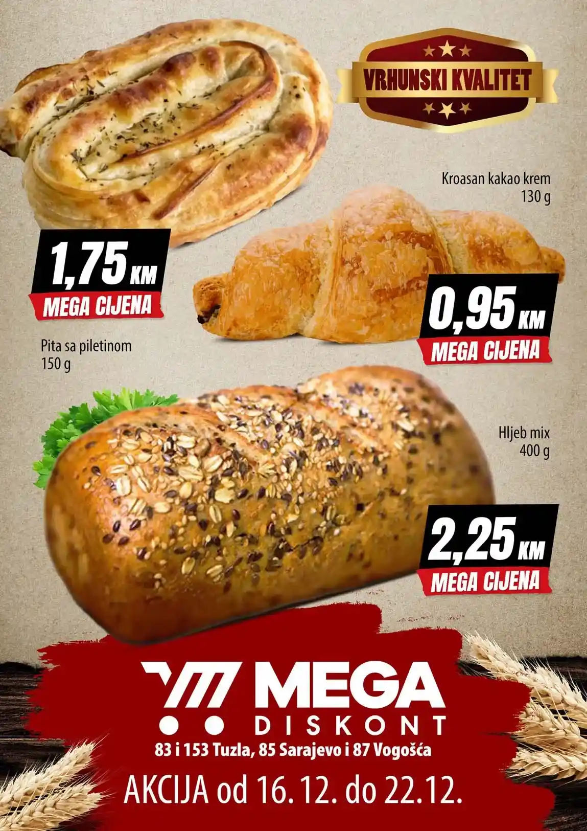 Mega diskont snizenja pekara