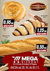 Nova akcija u Mega Diskont pekarama – Otoka, Vogošća, Tuzla! 
