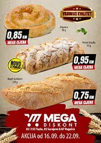 Nova akcija u Mega Diskont pekarama – Otoka, Vogošća, Tuzla! 