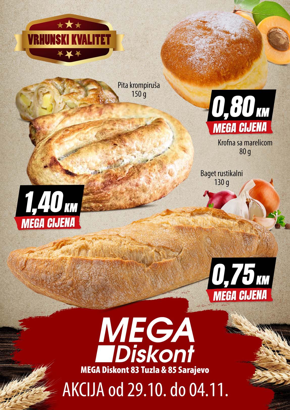 Mega diskont snizenja pekara