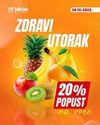 MEGA Diskont - Svježi utorak: 20% popusta na voće | 28.10.2025
