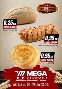 Mega Diskont katalog pekara Otoka Sarajevo Vogošća Tuzla sniženja do 08.09.2025
