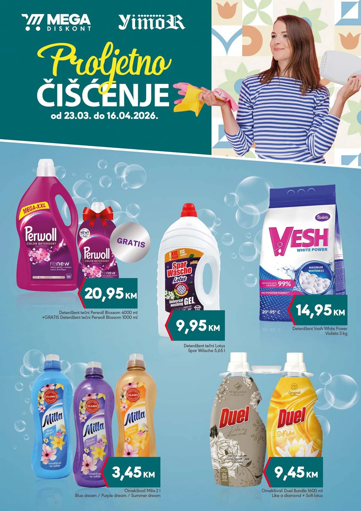 Mega Diskont proljetno čišćenje sniženja na proizvode za domaćinstvo i higijenu