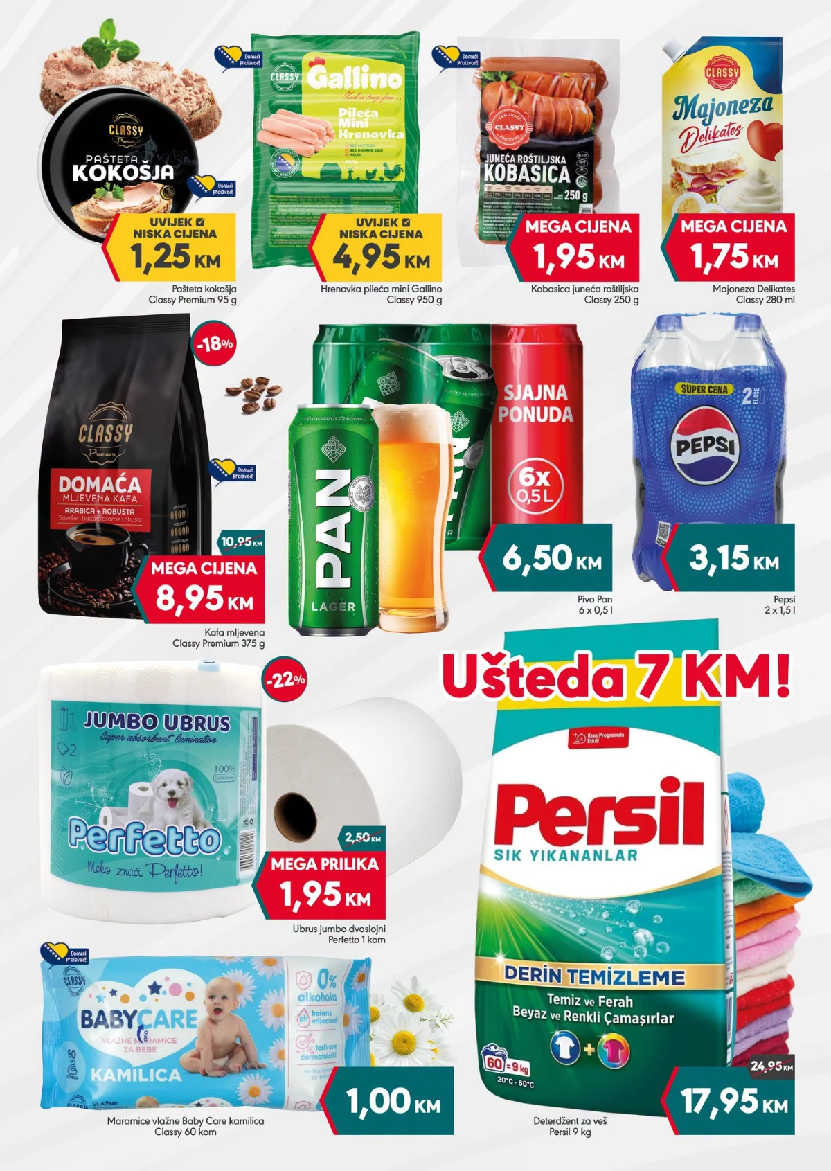 Mega Diskont i Yimor vikend akcija – kafa 8,95 KM, Pan pivo 6,50 KM i Persil 17,95 KM