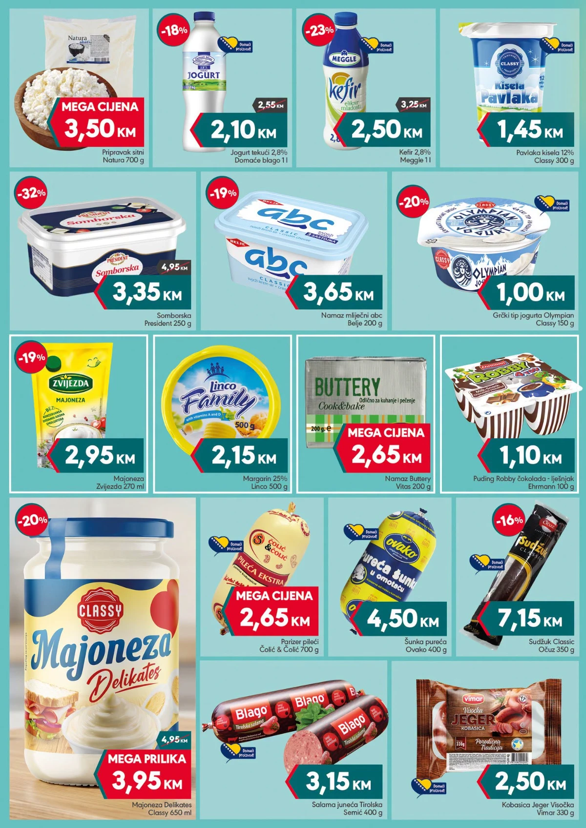 Mega Diskont katalog juni 2026 – mliječni proizvodi i namazi