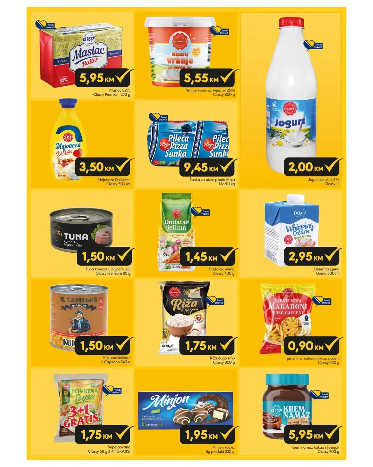 Mega Diskont katalog - Classy proizvodi, maslac, jogurt, majoneza, tjestenina, tuna i krem namaz