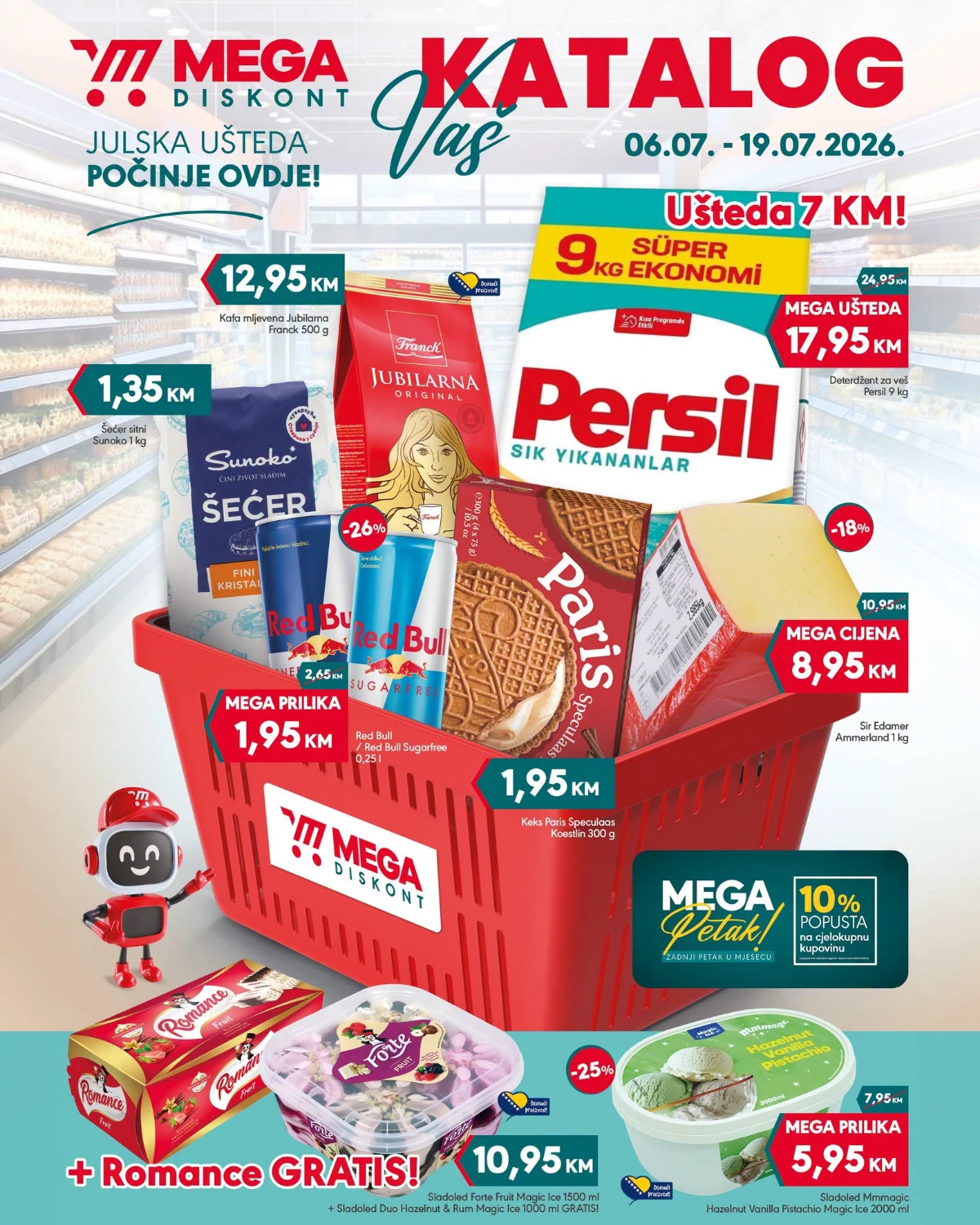 Mega Diskont katalog od 06. do 19.07.2026. – popusti do 50%, Mega Petak i XXL pakovanja po super cijenama