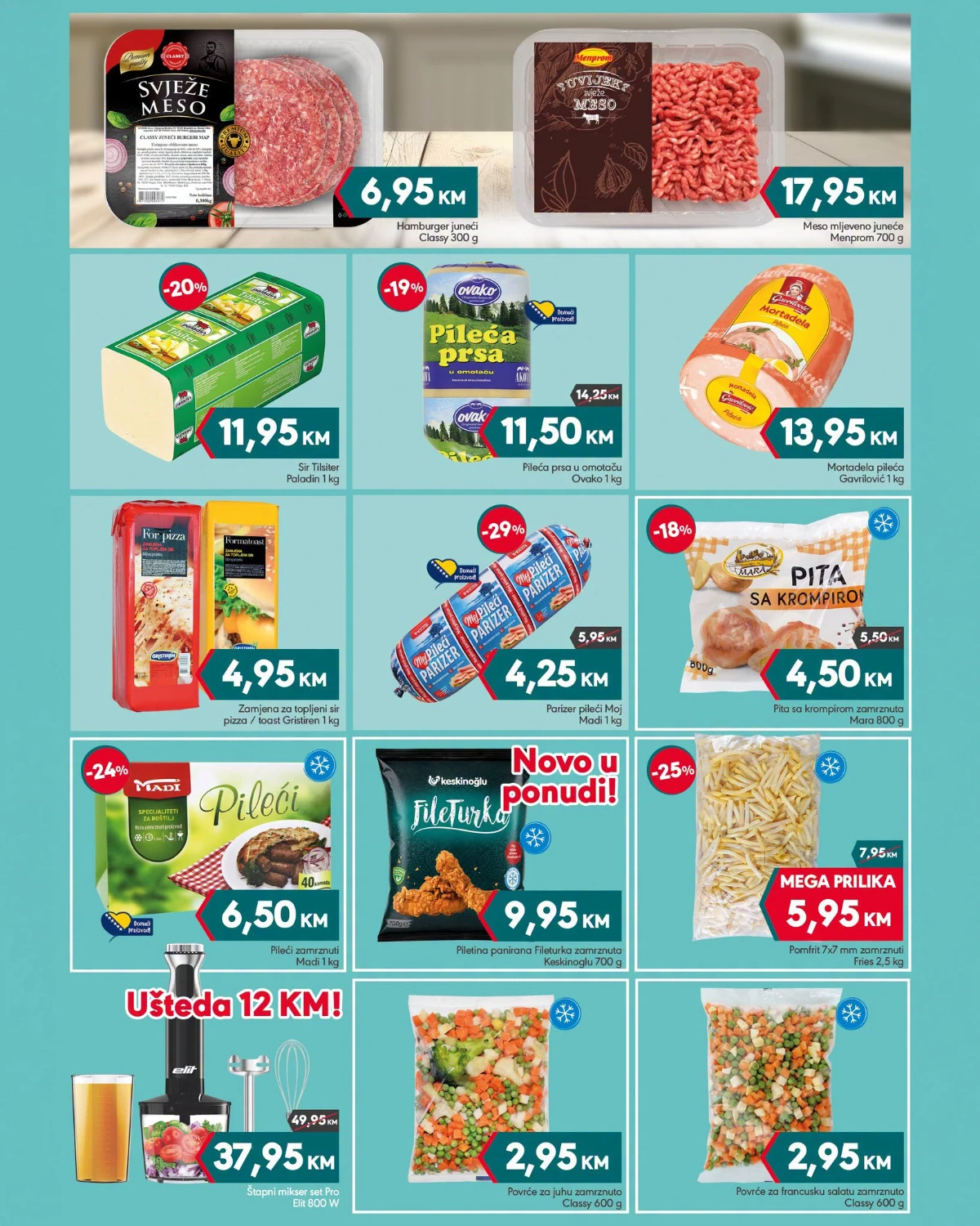 Mega Diskont katalog juli 2026 – meso, sirevi, zamrznuti proizvodi i kuhinjski uređaji | Strana 3
