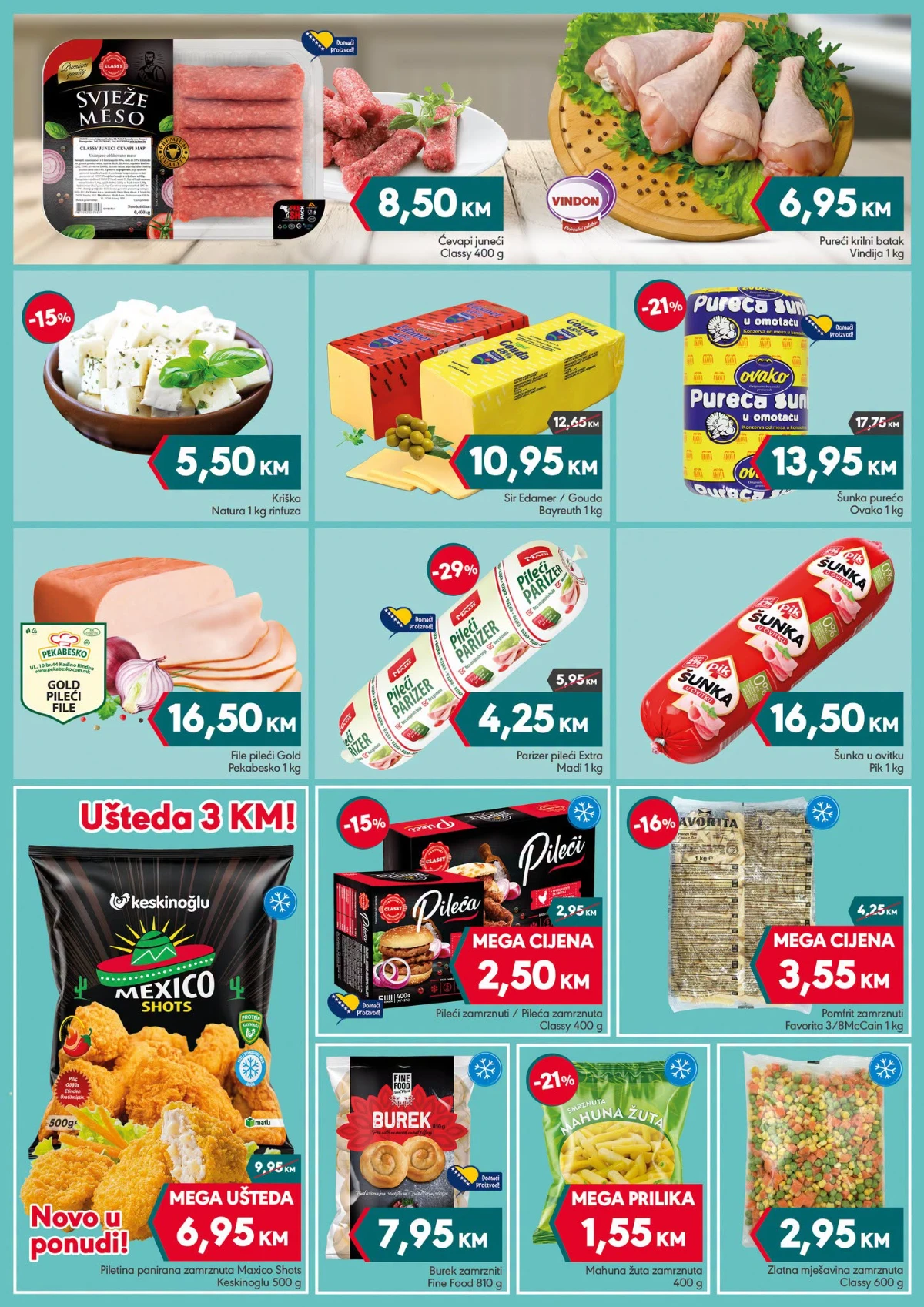 Mega Diskont katalog do 25.06.2026 – meso, sirevi i zamrznuti program na akciji