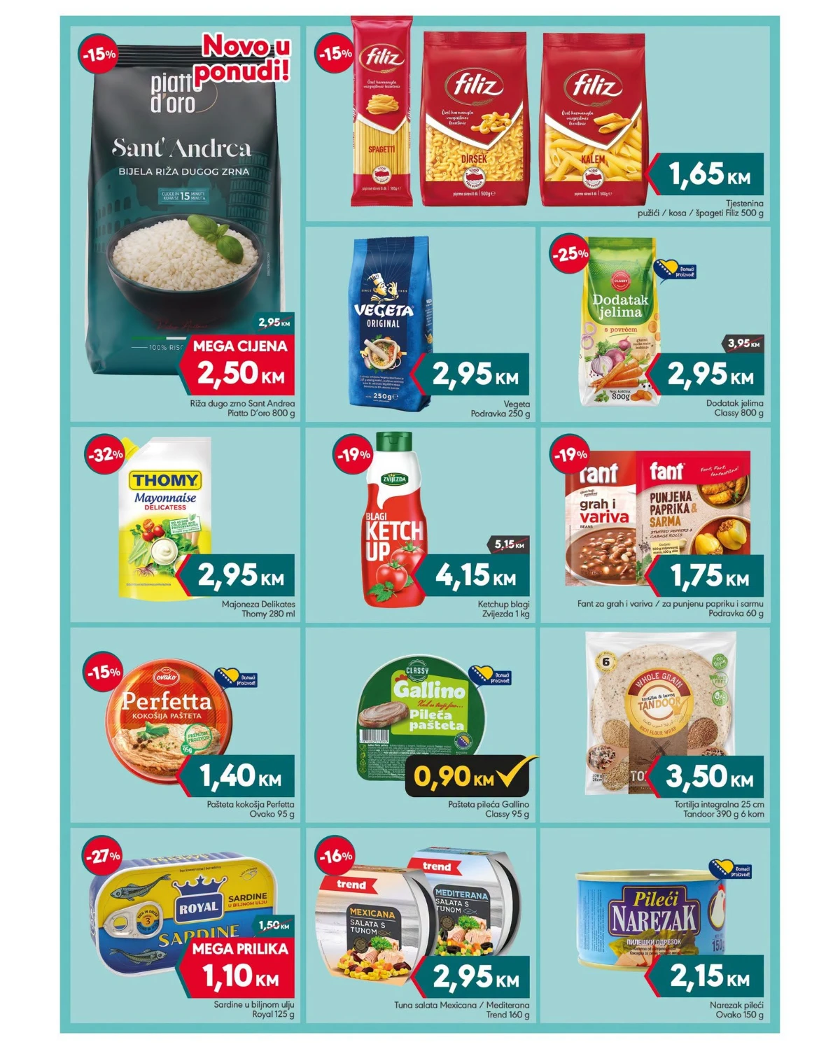 Mega Diskont katalog – riža, tjestenina, začini, paštete i konzervirana hrana