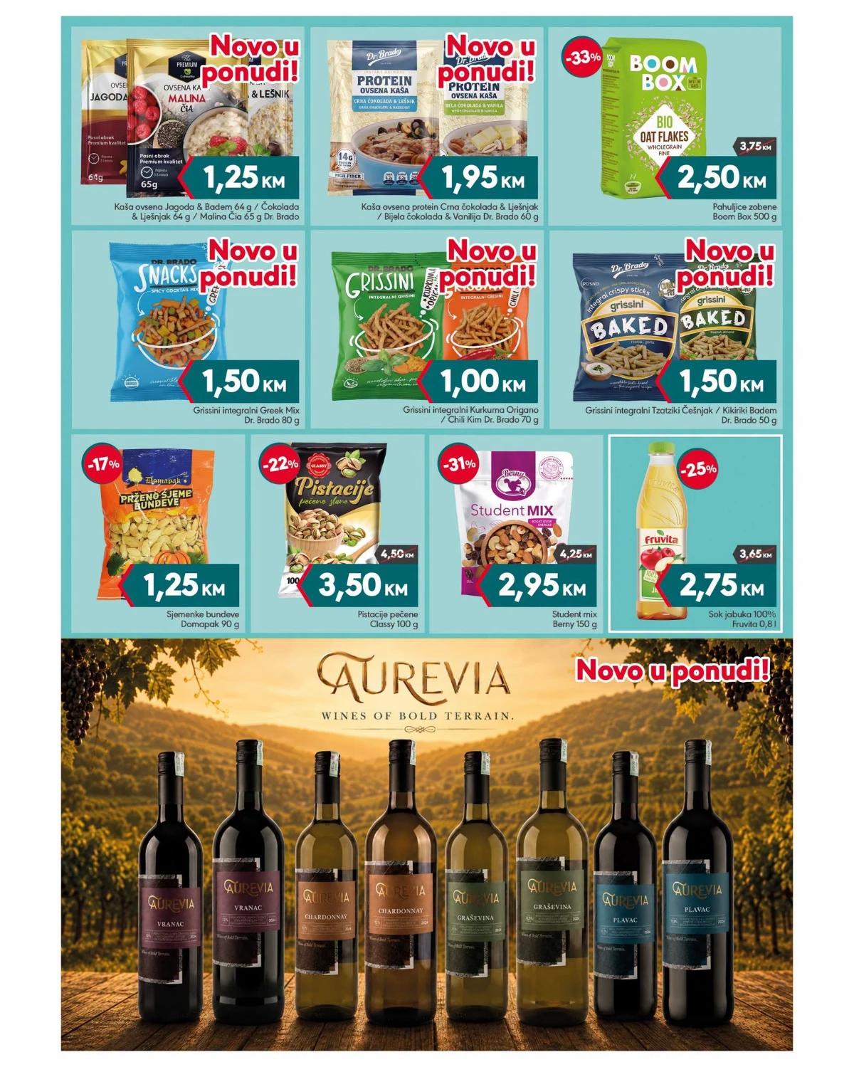 Mega Diskont katalog – zobene kaše, zdrave grickalice, orašasti plodovi i sokovi