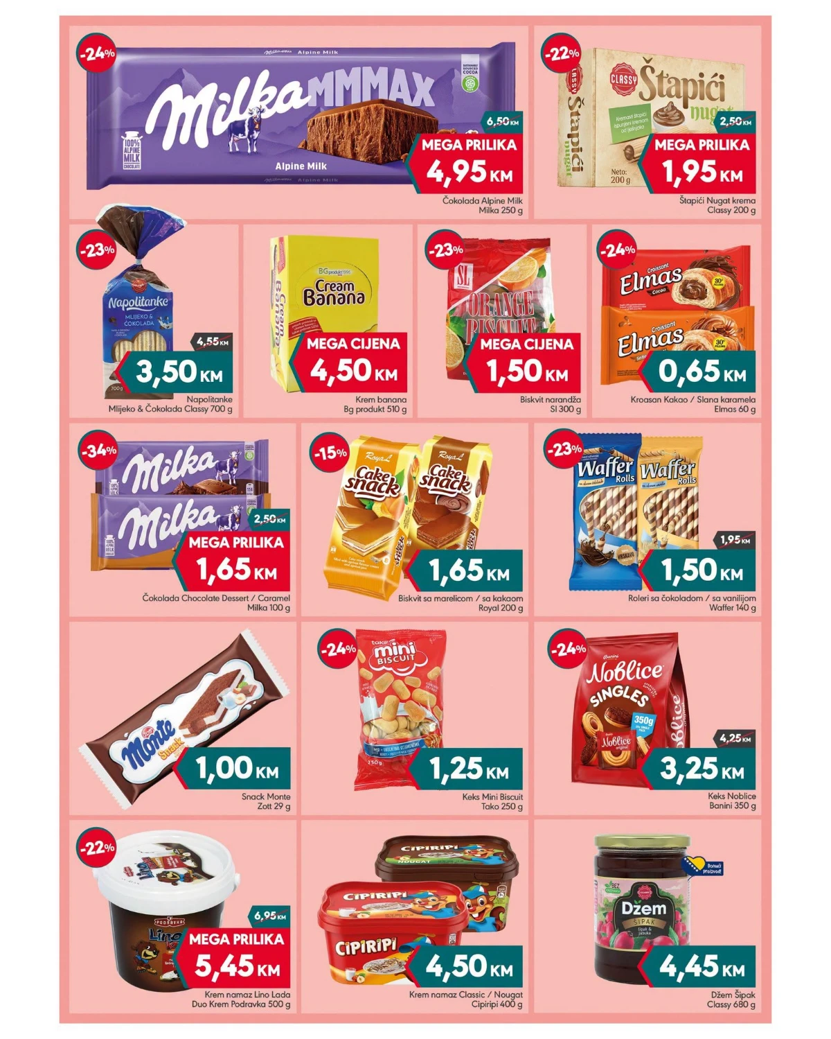 Mega Diskont katalog – čokolade, keksi, napolitanke i slatkiši