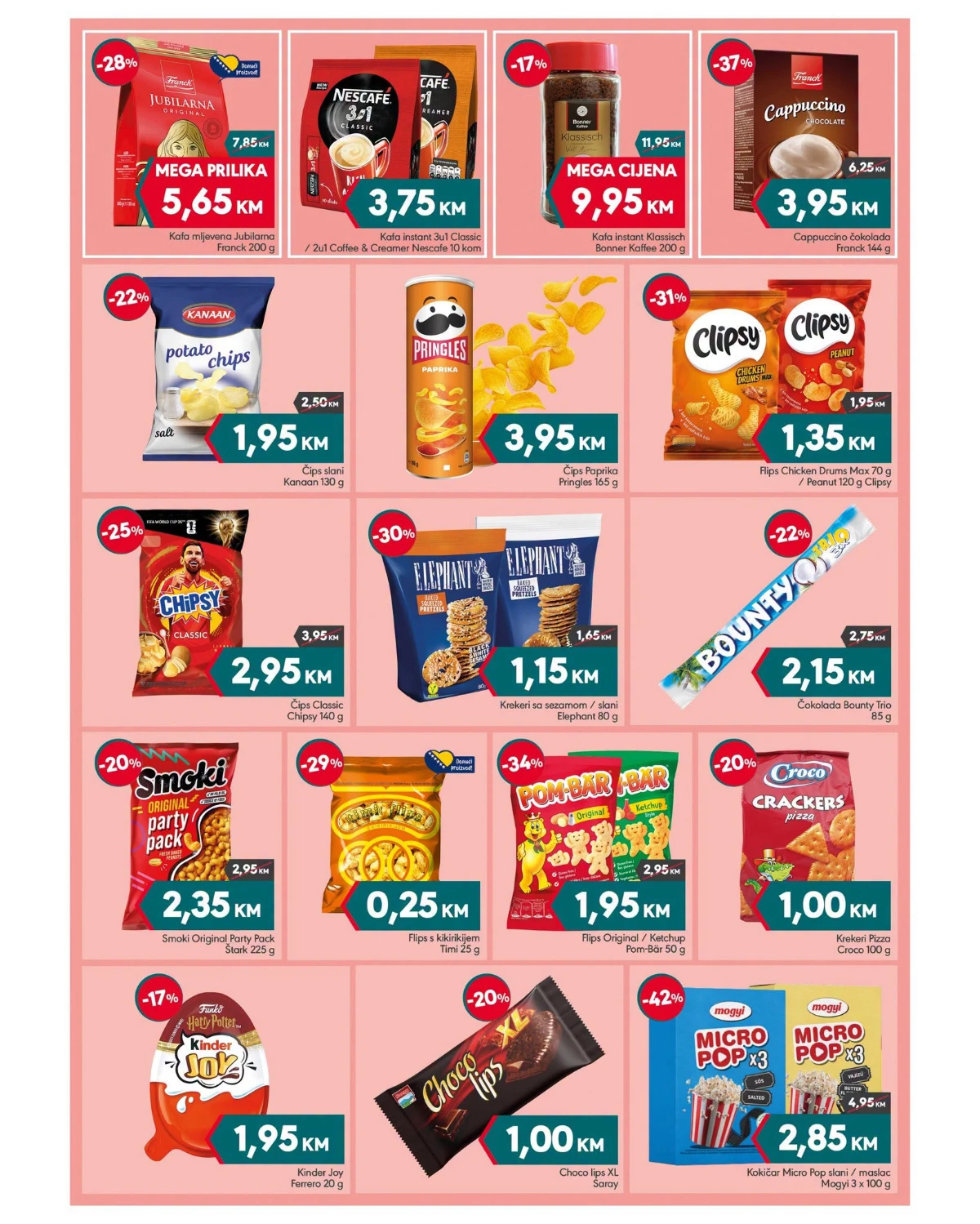 Mega Diskont katalog – kafa, grickalice, čips, krekeri i slatkiši