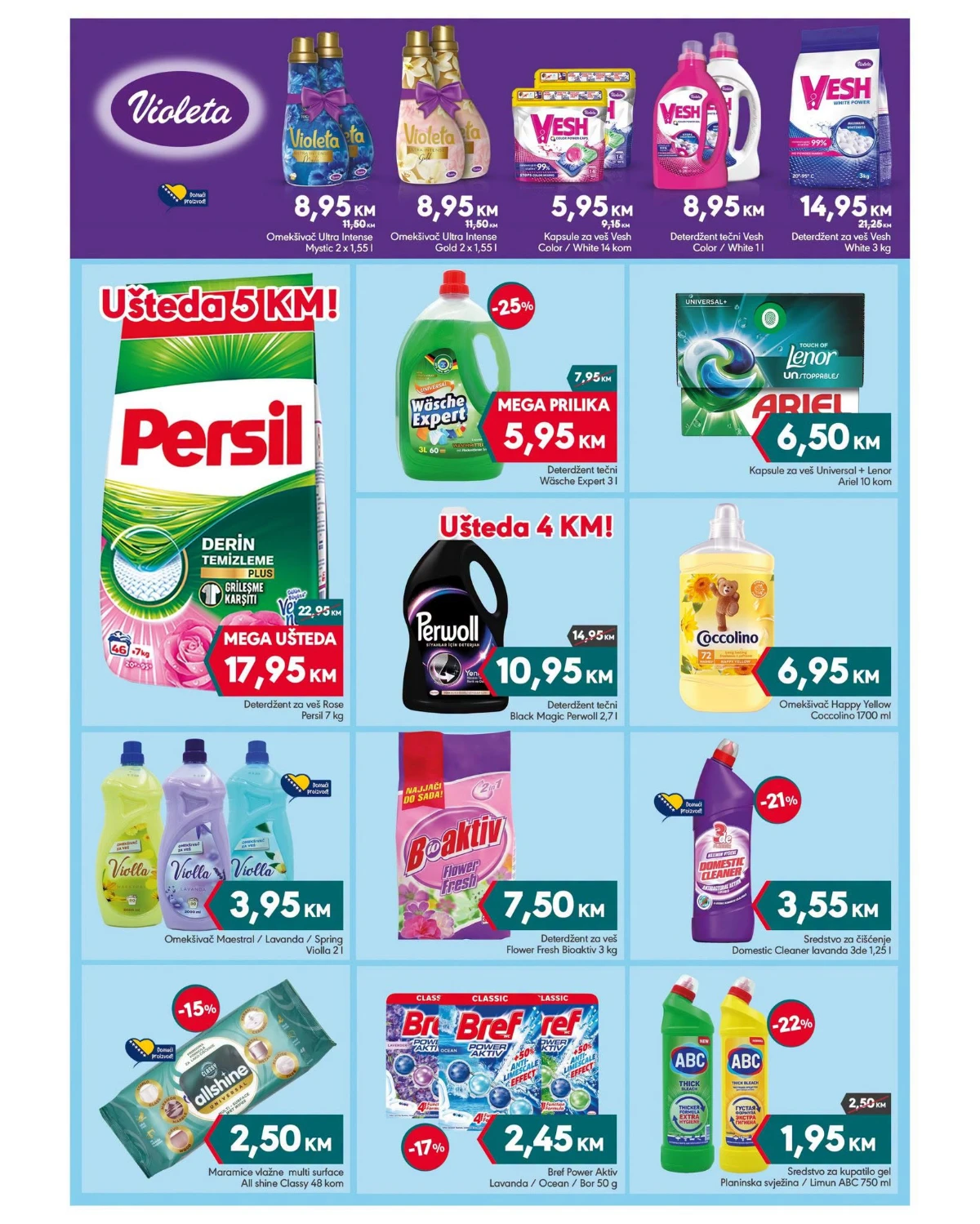 Mega Diskont katalog – deterdženti, omekšivači i sredstva za čišćenje