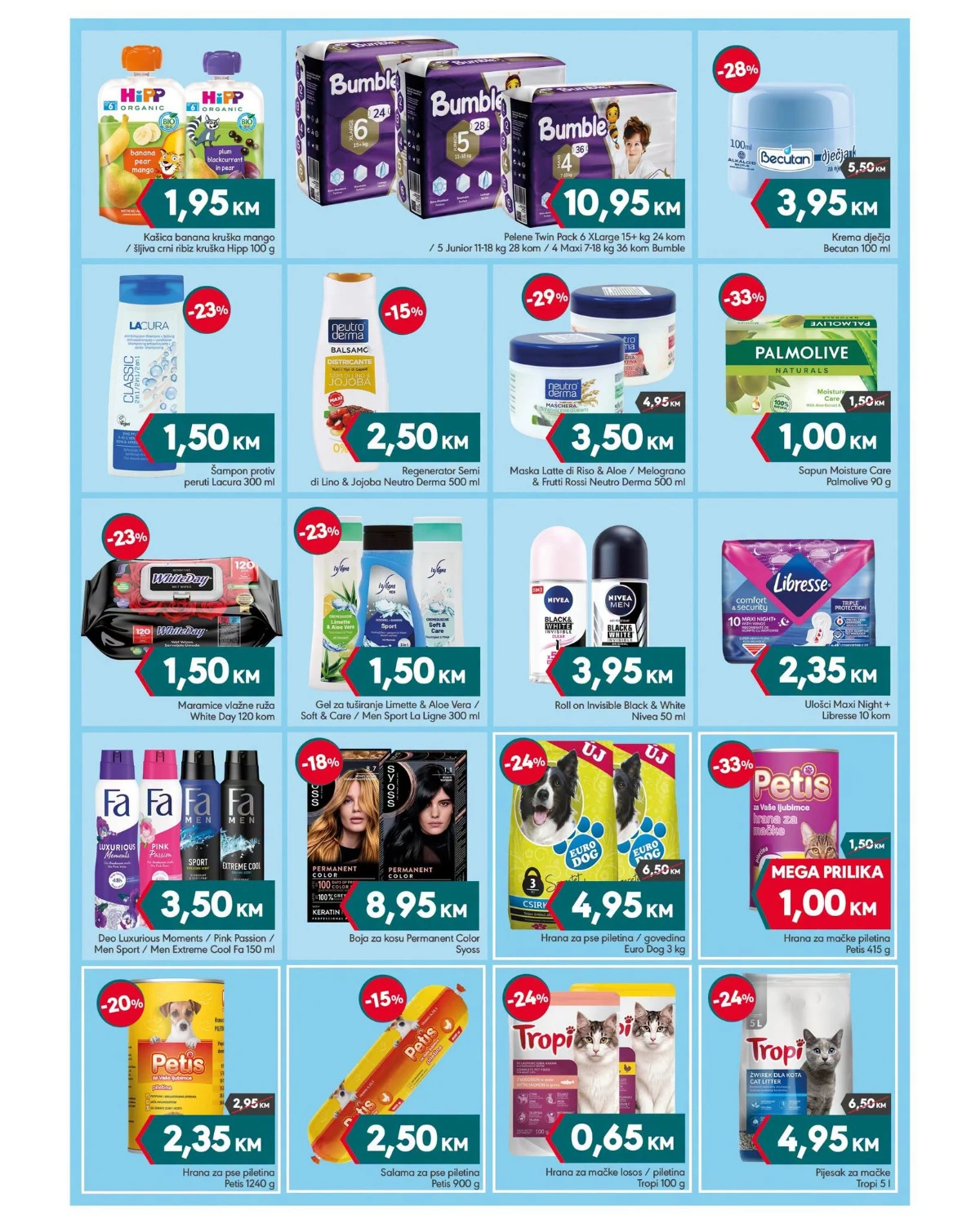 Mega Diskont katalog – dječija kozmetika, lična njega i proizvodi za kućne ljubimce