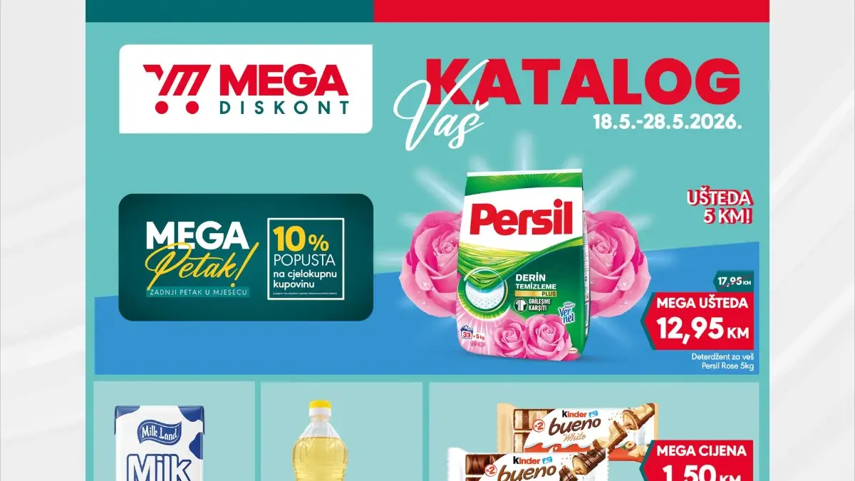 Mega Diskont katalog maj 2026 sniženja do 49% akcija