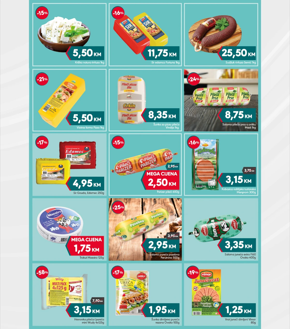 Mega Diskont katalog maj 2026 sirevi i mesne prerađevine