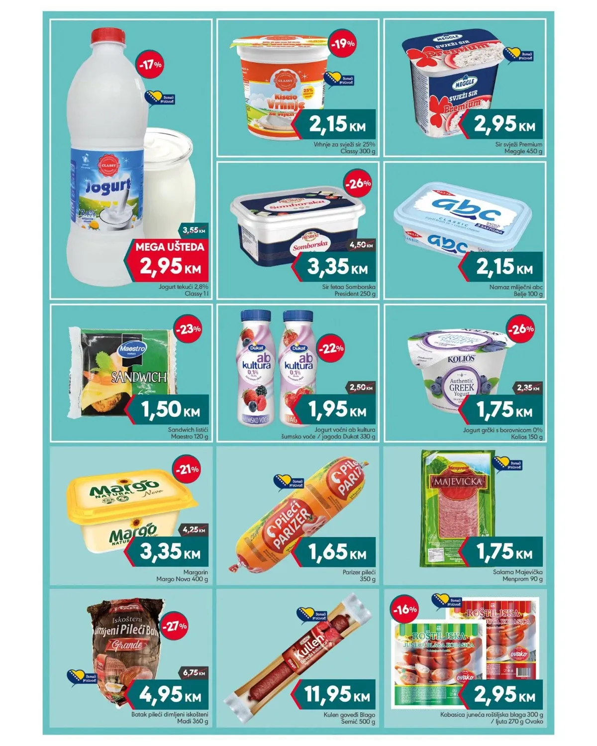Mega Diskont katalog do 13.09.2026. – mliječni proizvodi, jogurt, sir i suhomesnati proizvodi