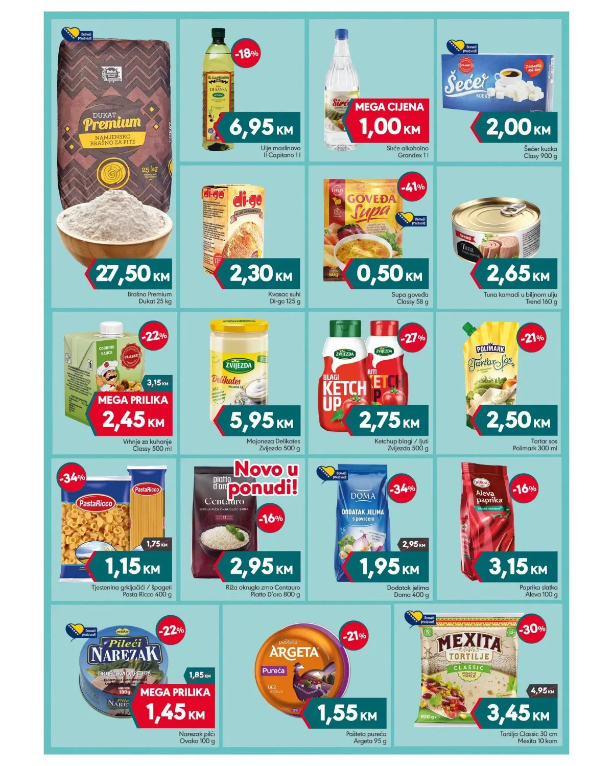 Mega Diskont katalog do 13.09.2026. – brašno, ulje, tjestenina, začini, paštete i konzerve