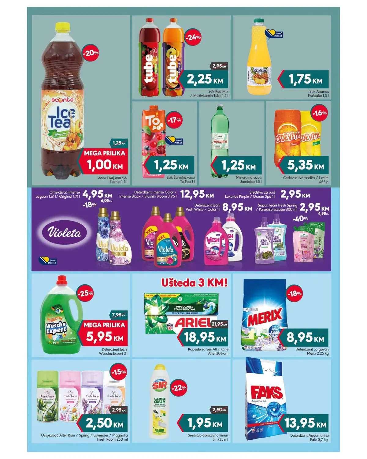 Mega Diskont katalog do 29.10.2026. – Ariel, Merix, Faks, deterdženti i omekšivači za veš