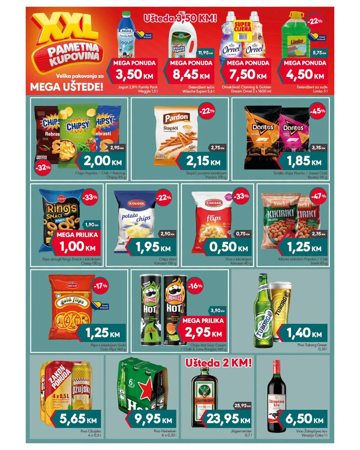 Mega Diskont katalog 05–18.10.2026. – XXL pakovanja, grickalice i piće