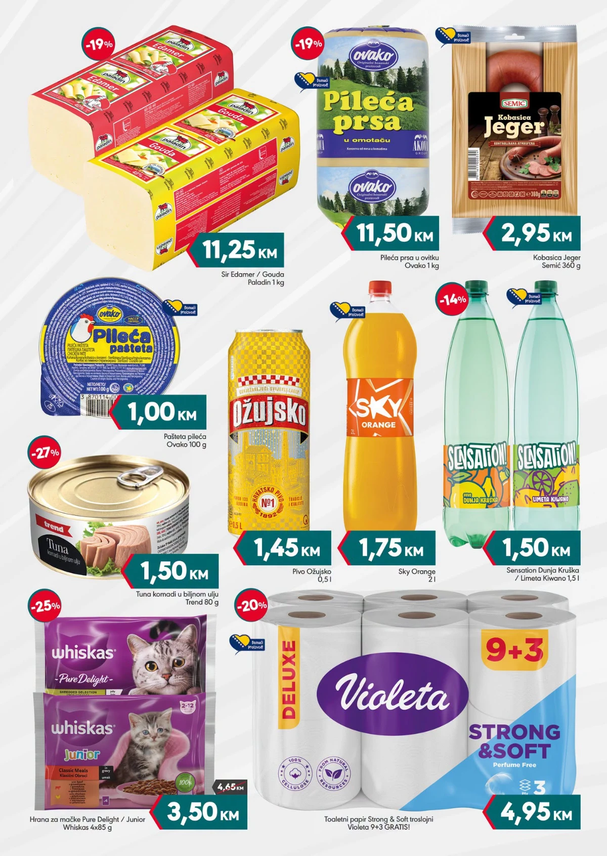 Mega Diskont MEGA Vikend do 16.08.2026. – sir, pileća prsa, tuna, piće, hrana za mačke i toaletni papir