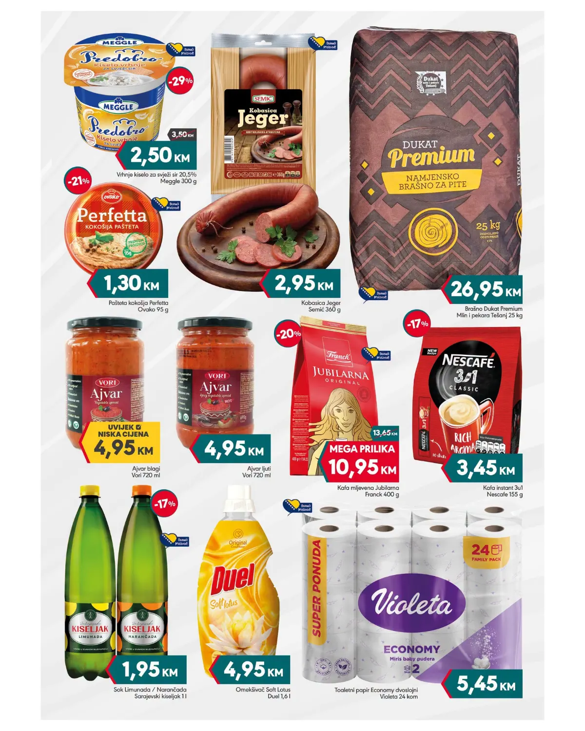 Mega Diskont i Yimor MEGA vikend 08–11.10.2026. – Meggle vrhnje, Ovako pašteta, JUBILARNA kafa, Nescafe, Violeta i druge akcijske ponude