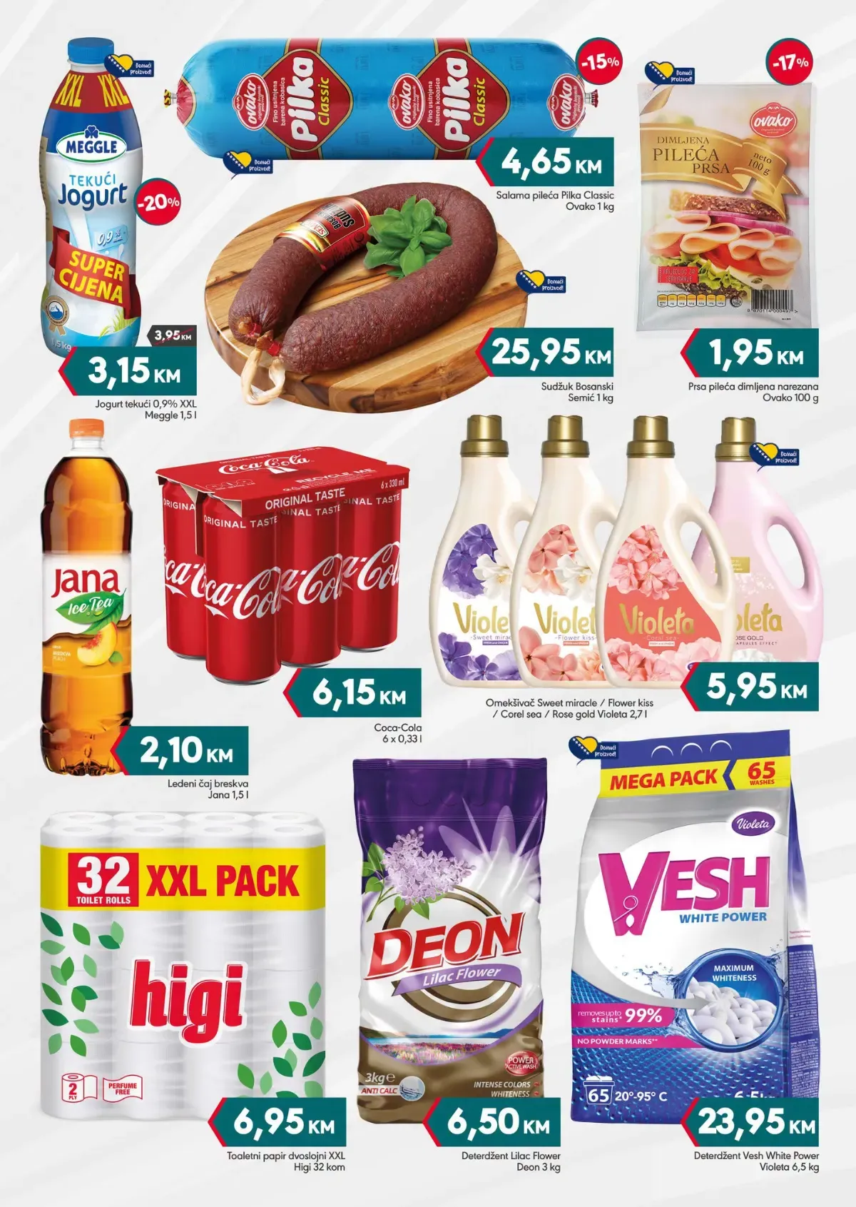 Mega Diskont i Yimor MEGA vikend do 04.10.2026. – jogurt, salame, suhomesnati proizvodi, piće, omekšivači, toaletni papir i deterdženti